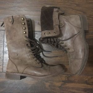 Dollhouse Brown Moto/Combat Boot Size 6